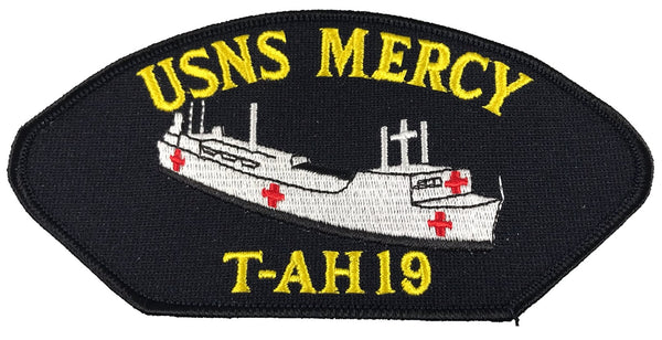 US Navy USNS Mercy T-AH 19 Patch - Veteran Owned Business - HATNPATCH