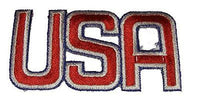 RED WHITE BLUE USA CUTOUT PATCH AMERICA PATRIOTIC UNITED STATES - HATNPATCH