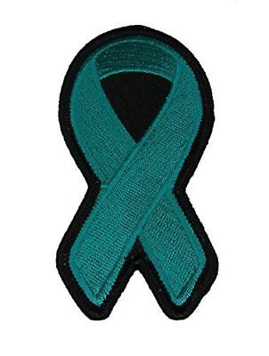 TEAL RIBBON FOR OVARIAN CANCER AWARENESS PATCH - HATNPATCH