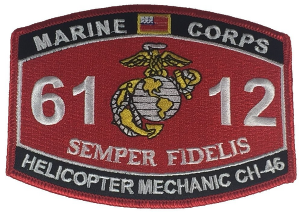 MARINE CORPS 6112 HELICOPTER MECHANIC CH-46 MOS Patch - HATNPATCH