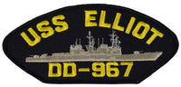 USS ELLIOT DD-967 SHIP PATCH - GREAT COLOR - Veteran Owned Business - HATNPATCH