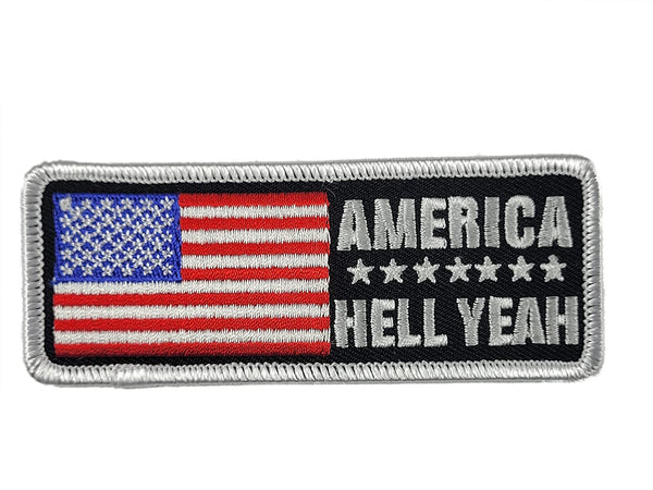 America Hell Yeah (w American Flag) Patch - Great Color. - Veteran Family-Owned Business - HATNPATCH