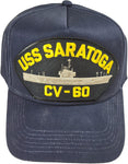 USS Saratoga CV-60 Ship HAT. Navy Blue. Veteran Family-Owned Business. - HATNPATCH