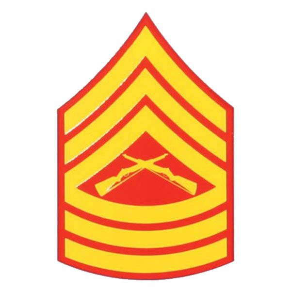 USMC E-8 Master Sgt Decal - HATNPATCH