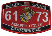MARINE CORPS 6173 CH-53 CREW CHIEF SEMPER FIDELIS MOS PATCH SEA STALLION EGA - HATNPATCH