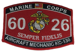 MARINE CORPS 6026 AIRCRAFT MECHANIC KC-130 SEMPER FIDELIS MOS PATCH EGA USMC - HATNPATCH