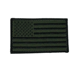 OLIVE DRAB OD GREEN SUBDUED AMERICAN FLAG PATCH HOOK AND LOOP BACK STARS STRIPES - HATNPATCH