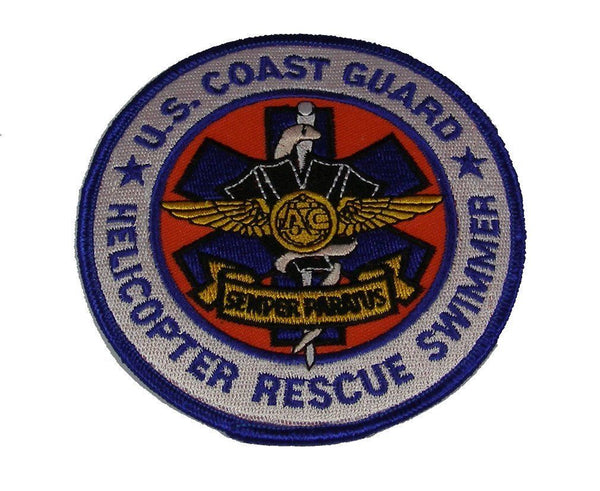 USCG COAST GUARD HELICOPTER RESCUE SWIMMER PATCH SEMPER PARATUS AST BADGE - HATNPATCH