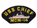 USS Chief MCM-14 Ship Patch - Great Color - Veteran Owned Business - HATNPATCH