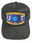 US Navy Seabee UTILITIES Man (UT) HAT - Black - Veteran Owned Business - HATNPATCH
