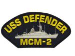 USS Defender MCM-2 Ship Patch - Great Color - Veteran Owned Business - HATNPATCH