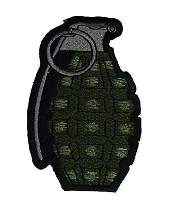 HAND GRENADE PATCH TIME BOMB BIKER FOR VEST CUT JACKET WAR COMBAT VETERAN - HATNPATCH