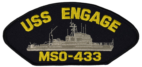 USS ENGAGE MSO-433 SHIP PATCH - GREAT COLOR - Veteran Owned Business - HATNPATCH