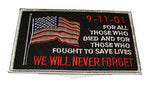 911 - WE WILL NEVER FORGET PATCH - HATNPATCH