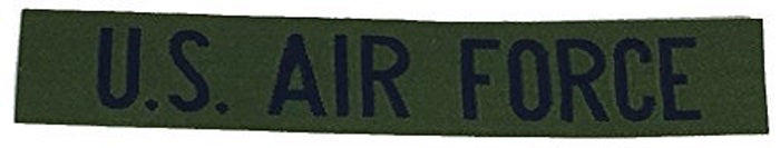 U.S. Air Force Name Tape Style Patch - Blue/OD Green - Veteran Owned Business.