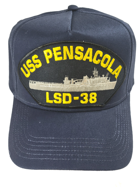 USS Pensacola LSD-38 Ship HAT - Navy Blue - Veteran Owned Business - HATNPATCH
