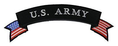 Large U.S. Army Rocker/Banner w/USA Flag PATCH - HATNPATCH