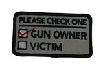 PLEASE CHECK ONE: GUN OWNER OR VICTIM PATCH - Color - Veteran Owned Business - HATNPATCH