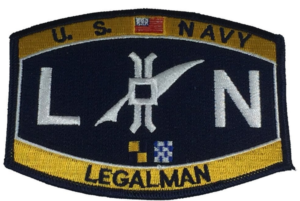 USN NAVY LN LEGALMAN RATING MOS PATCH VETERAN SAILOR NJP UCMJ - HATNPATCH