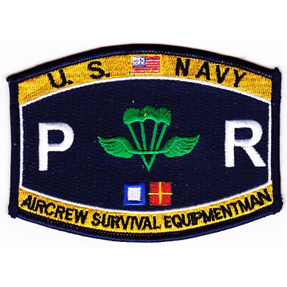 USN NAVY PR PARACHUTE RIGGER AIRCREW SURVIVAL EQUIPMENT MAN MOS RATING ...