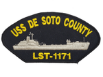 USS DE SOTO COUNTY LST-1171 SHIP PATCH - GREAT COLOR - Veteran Owned Business - HATNPATCH