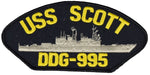 USS SCOTT DDG-995 SHIP PATCH - GREAT COLOR - Veteran Owned Business - HATNPATCH
