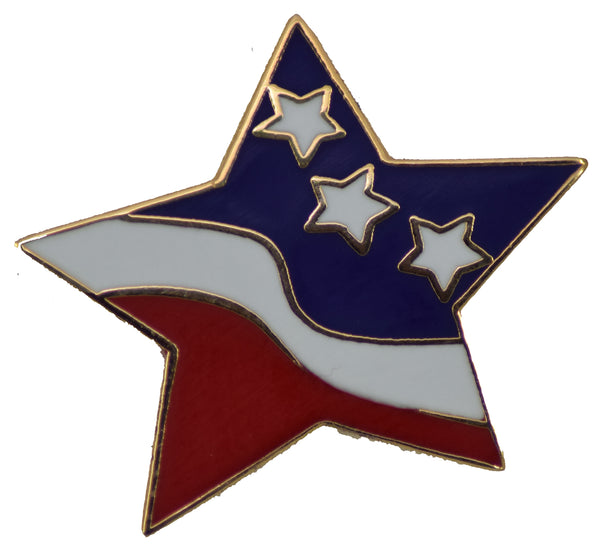 STAR FLAG HAT PIN - HATNPATCH