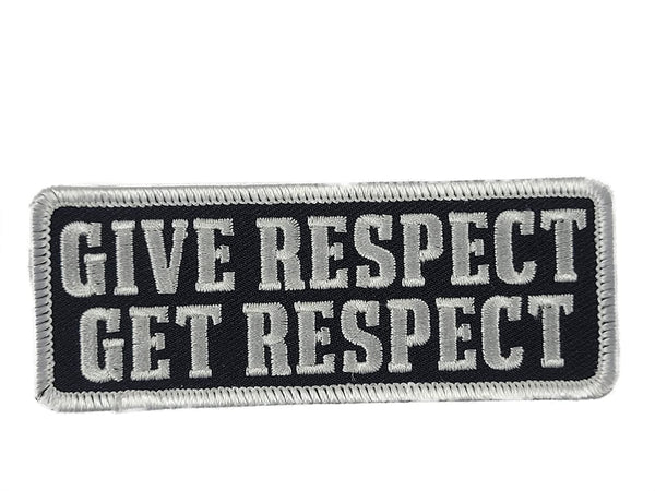 GIVE Respect GET Respect Patch - Great Color. Black & White - Veteran Family-Owned Business - HATNPATCH