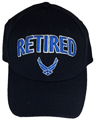 USAF AIR FORCE RETIRED W/ HAP ARNOLD EMBROIDERED STRETCH FIT SIZE S/M HAT CAP - HATNPATCH