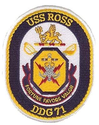 USS ROSS DDG-71 OVAL PATCH - HATNPATCH