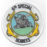 SIXTH SPECIAL MOBILE CONSTRUCTION BATTALION SEABEE PATCH - HATNPATCH