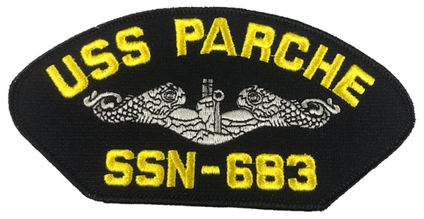 USS PARCHE SSN-683 Ship Patch - Great Color - Veteran Owned Business - HATNPATCH