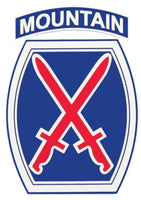 10th Mountain Logo(Shield) 4" Decal - HATNPATCH