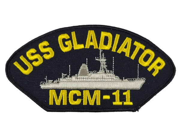 USS Gladiator MCM-11 Ship Patch - Great Color - Veteran Owned Business - HATNPATCH