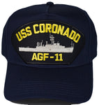 USS CORONADO AGF-11 SHIP HAT - NAVY BLUE - Veteran Owned Business - HATNPATCH