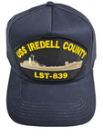 USS IREDELL County LST-839 Ship HAT - Navy Blue - Veteran Owned Business - HATNPATCH