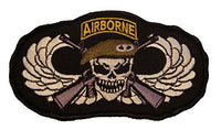 SPECIAL FORCES AIRBORNE with SKULL WINGS AND CROSS RIFLES PATCH - Color - Veteran Owned Business - HATNPATCH