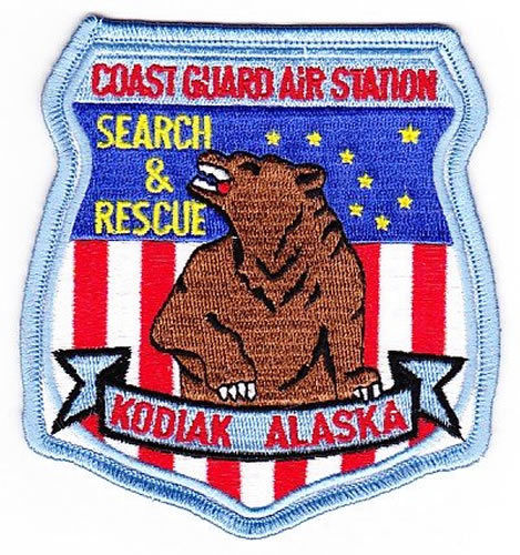 USCG COAST GUARD AIR STATION KODIAK ALASKA SEARCH AND RESCUE FLIGHT PATCH BEAR - HATNPATCH