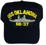 USS OKLAHOMA BB-37 HAT USN NAVY SHIP NEVADA CLASS BATTLESHIP OKIE PEARL HARBOR - HATNPATCH