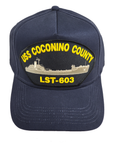 USS Coconino County LST-603 Ship HAT - Navy Blue - Veteran Owned Business - HATNPATCH