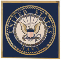 Navy Insignia Gold Metallic Sticker - HATNPATCH