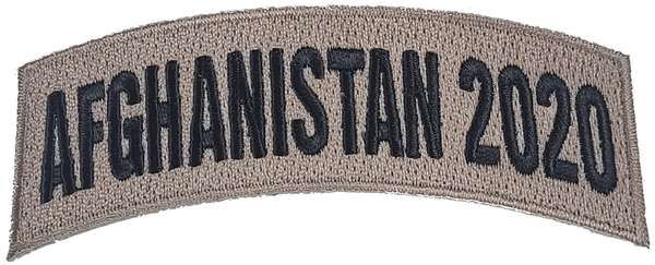 Afghanistan 2020 TAB Desert ACU TAN Rocker Patch - Veteran Family-Owned Business. - HATNPATCH