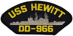 USS HEWITT DD-966 SHIP PATCH - GREAT COLOR - Veteran Owned Business - HATNPATCH