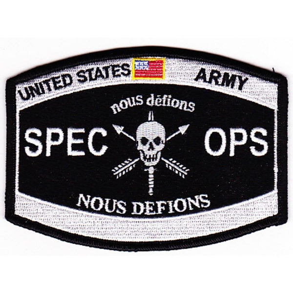 US ARMY SPEC OPS SPECIAL OPERATIONS NOUS DEFIONS PATCH DARK BLACK OPS SOF - HATNPATCH