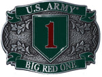 1ST INFANTRY DIVISION BIG RED ONE - Cast Belt Buckle - HATNPATCH