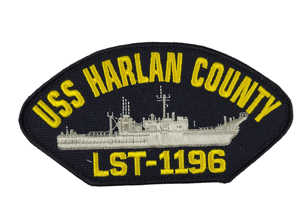 USS Harlan County LST-1196 Ship Patch - Great Color - Veteran Owned Business - HATNPATCH