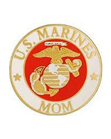 Marine Mom Round Pin - HATNPATCH