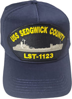 USS Sedgwick County LST-1123 Ship HAT. Navy Blue. Veteran Family-Owned Business. - HATNPATCH