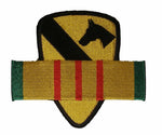 1ST CAV DIV FIRST TEAM CAVALRY DIVISION WITH VIETNAM SERVICE RIBBON PATCH VET - HATNPATCH