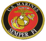 Large Marine Corps "Seal Style" Semper Fi Patch - HATNPATCH
